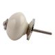 Cream Silver Fitting Ceramic Drawer Knob